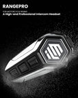ILM Motorcycle Bluetooth Headset Helmet Communication System 2100M Intercom IP67 Waterproof Noise Cancellation Model RANGEPRO - ILM