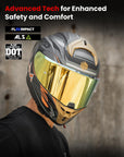 ILM Full Face Motorcycle Helmets Powersports Street Racing Cascos para Motos Model MF510