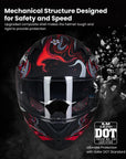 ILM Full Face Motorcycle Helmet Model Z501