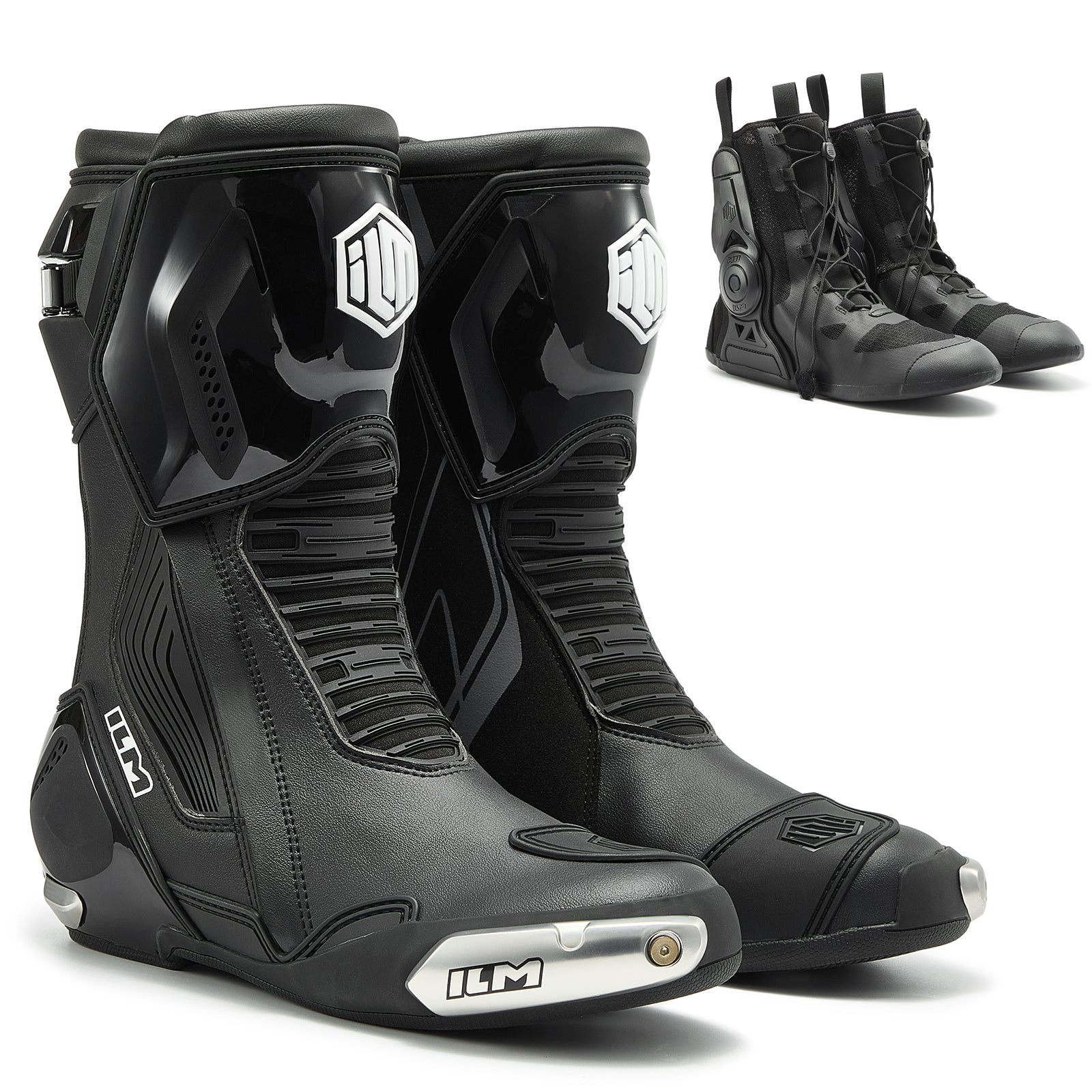 ILM Motorcycle Racing Boots Enhanced Ventilation Anti Slip Street Riding Sport Footwear CE Protective Gear Model BRC1
