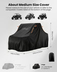 ILM UTV Cover Waterproof Windproof All-Weather Protection Compatible with Can Am Polaris Rhino Kawasaki Hisun 2-3 Seaters Model MC04