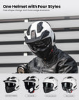 ILM Open Face Motorcycle 3/4 Half Helmet Model 726X - ILM