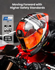 ILM Carbon Fiber Motorcycle Helmets Full Face Racing Helmet Model MF577P - ILM