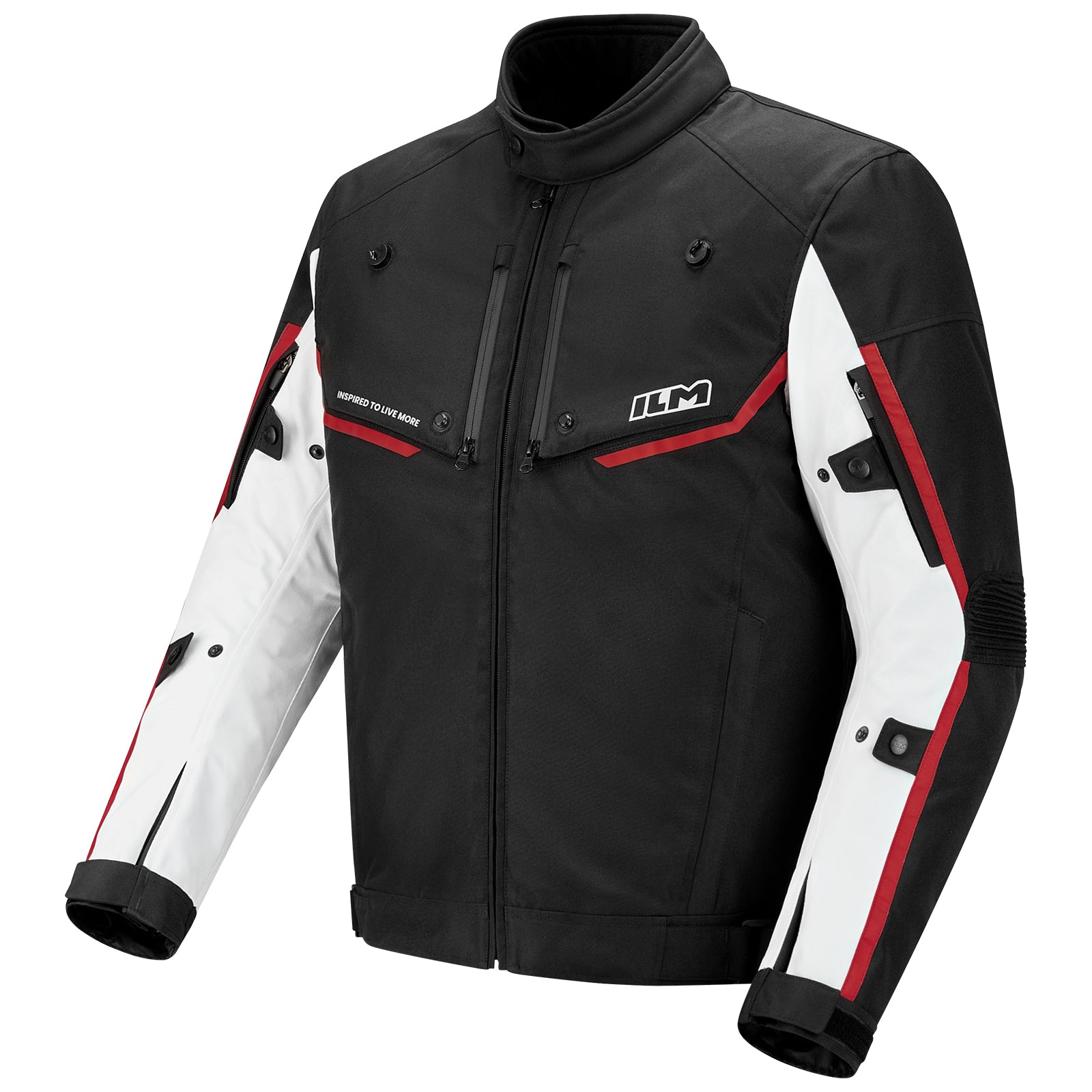 ILM Motorcycle Riding Jacket with CE Armor and Detachable Waterproof T