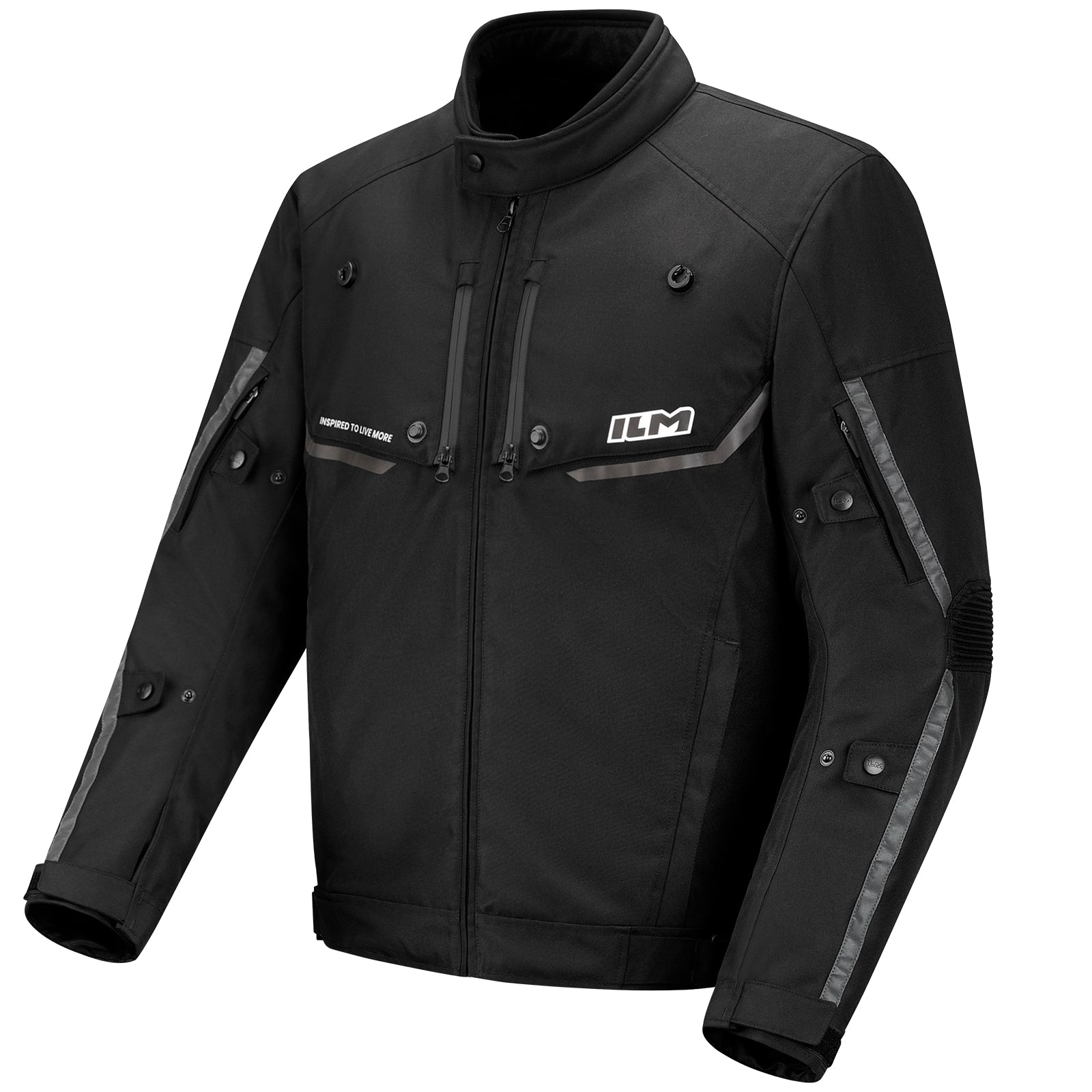 ILM Motorcycle Riding Jacket with CE Armor and Detachable Waterproof T