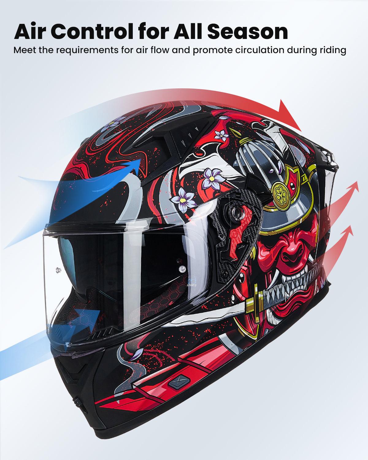 ILM Full Face Motorcycle Helmet Model Z501 Manta Blue / Medium ILM Full Face Motorcycle Helmet Model Z501 Manta Blue / Medium