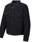 ILM Motorcycle Shirt Denim Jacket for Men with CE Armor Mesh Liner Lightweight Motorbike Model JFL1