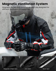 ILM Motorcycle Riding Jacket with CE Armor and Detachable Waterproof Thermal Liner Dual Sport Model JF2