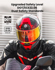 ILM Carbon Fiber Motorcycle Helmets Full Face Racing Helmet Model MF577P - ILM