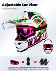 ILM Youth ATV Helmet Kids Dirt Bike Helmet Model Z705 - ILM