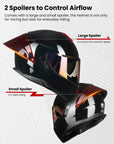 ILM Full Face Motorcycle Helmets Dual Visor Street Racing Model MF518