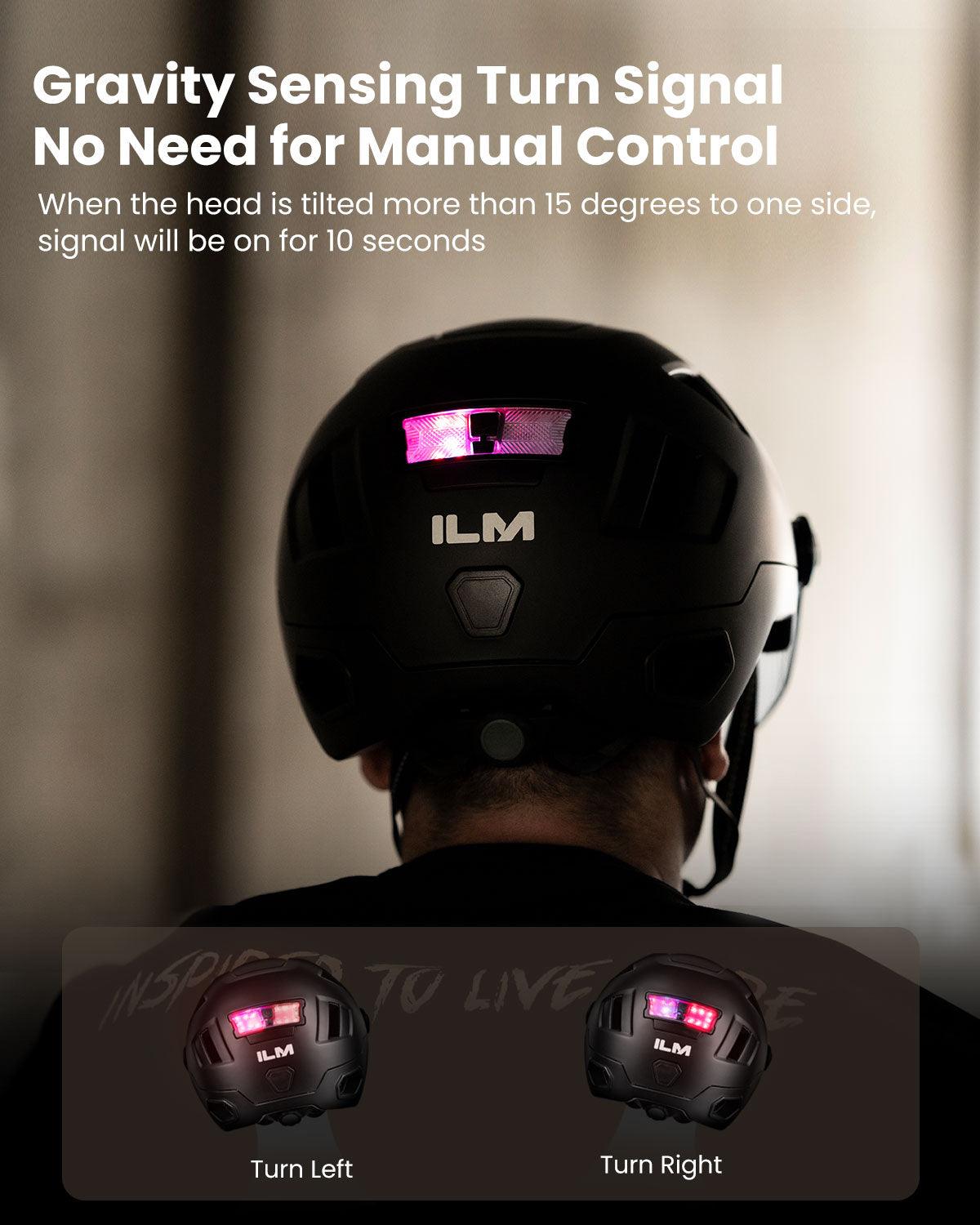 ILM Smart Adult Bike Helmet Model E3-12LS and Bluetooth Ear Pad - ILM
