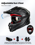 ILM Youth ATV Helmet Kids Dirt Bike Helmet Model Z705 - ILM