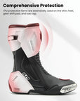 ILM Motorcycle Racing Boots Enhanced Ventilation Anti Slip Street Riding Sport Footwear CE Protective Gear Model BRC1