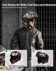 ILM Motorcycle Modular Full Face Helmet LED Tail Light Model 906L