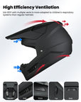 ILM Youth Dirt Bike Helmets Kids ATV Helmet with Goggles Gloves Mask Model MT601Y - ILM
