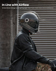ILM Carbon Fiber Lightweight Motorcycle Helmets Full Face Retro Helmet Model F611 - ILM