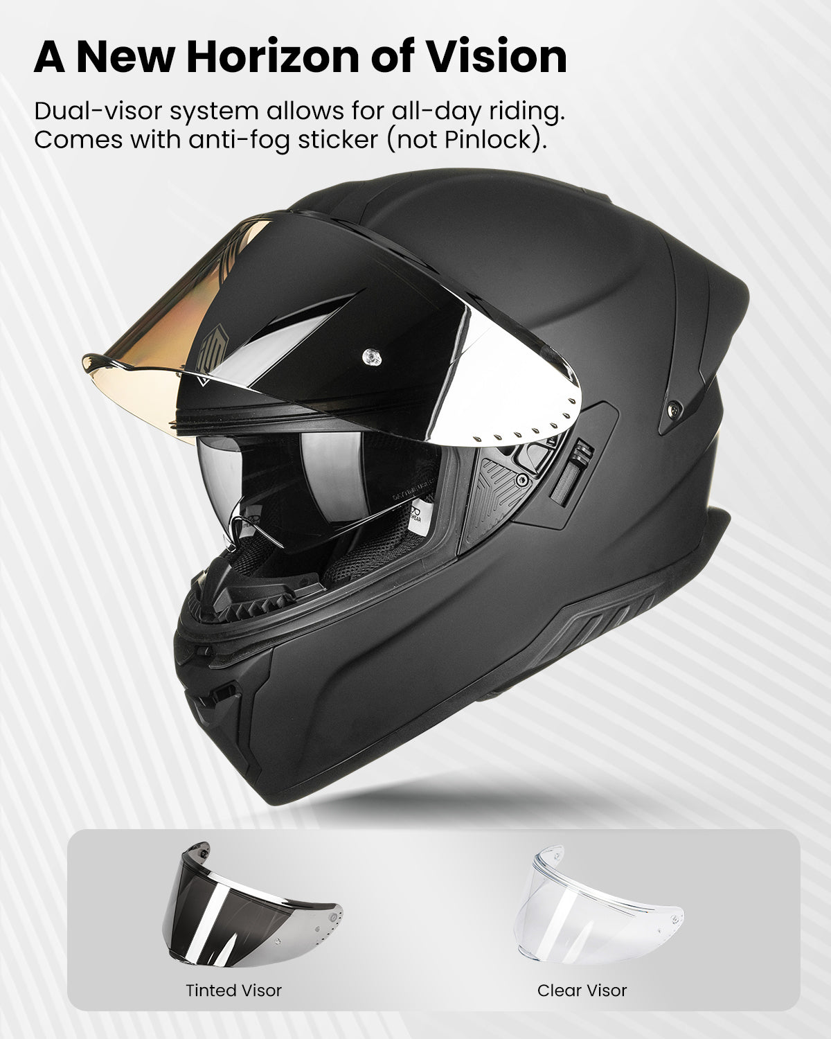 ILM Full Face Motorcycle Helmets Dual Visor Street Racing Model MF518
