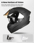 ILM Full Face Motorcycle Helmets Dual Visor Street Racing Model MF518