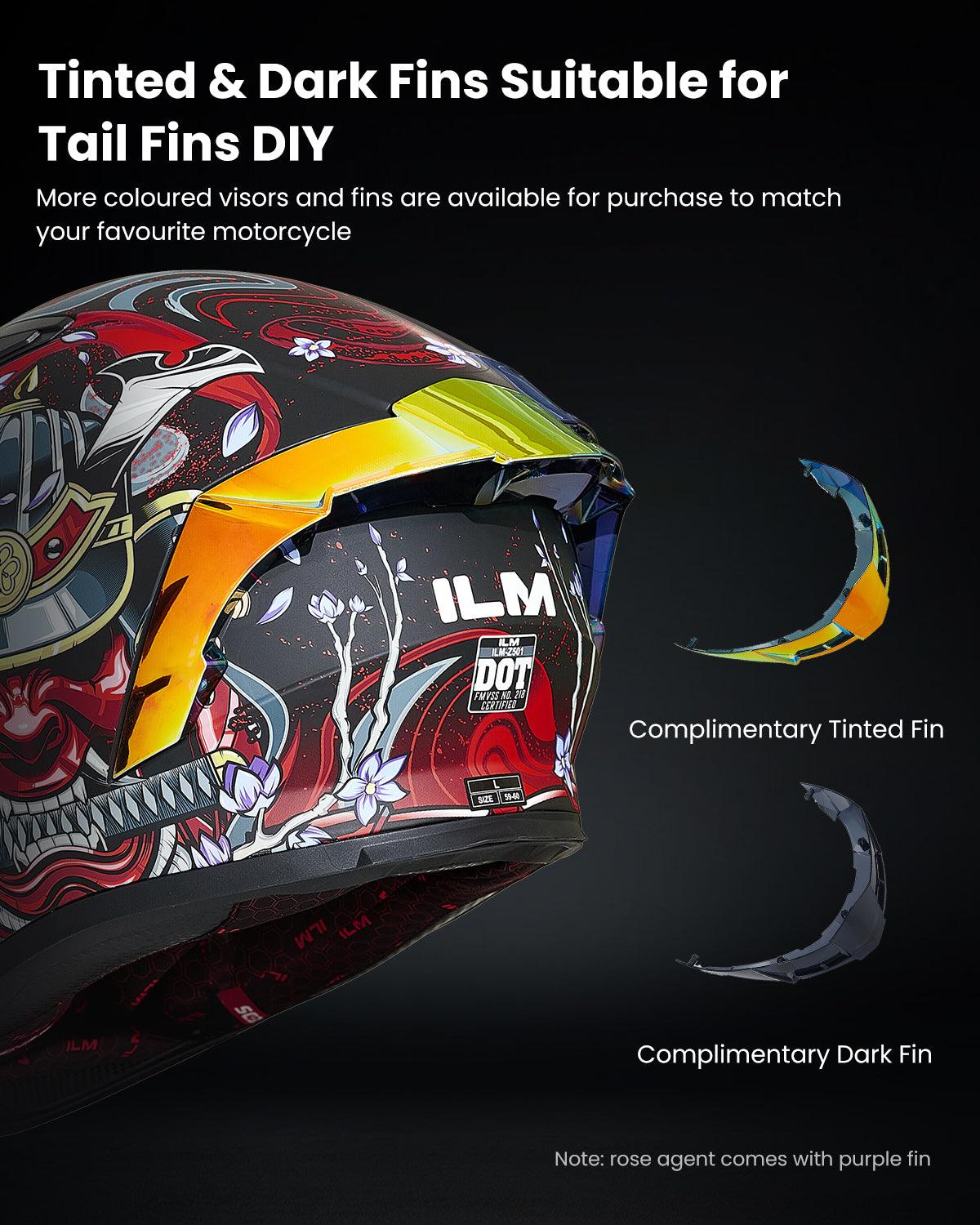 ILM Z501 Motorhelm voor dames en heren, met 2 vizieren, compatibel met ILM Z501 Motorhelm voor dames en heren, met 2 vizieren, compatibel met