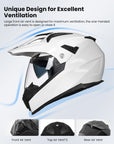 ILM Off Road Motorcycle Dual Sport Helmet Model 606V - ILM