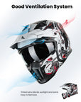 ILM Open Face Motorcycle 3/4 Half Helmet Model Z302 - ILM
