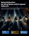ILM Motorcycle Bluetooth Headset Helmet Communication System 2100M Intercom IP67 Waterproof Noise Cancellation Model RANGEPRO - ILM