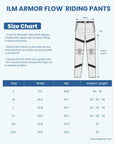 ILM Motorcycle Riding Pants Armor Flow with Pads Summer Lightweight Mesh Pants Model AFP01 - ILM