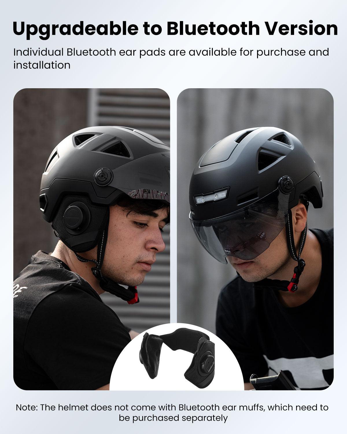 ILM Smart Adult Bike Helmet Model E3-12LS and Bluetooth Ear Pad - ILM