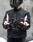 ILM Motorcycle Riding Jacket with CE Armor and Detachable Waterproof Thermal Liner Dual Sport Model JF2