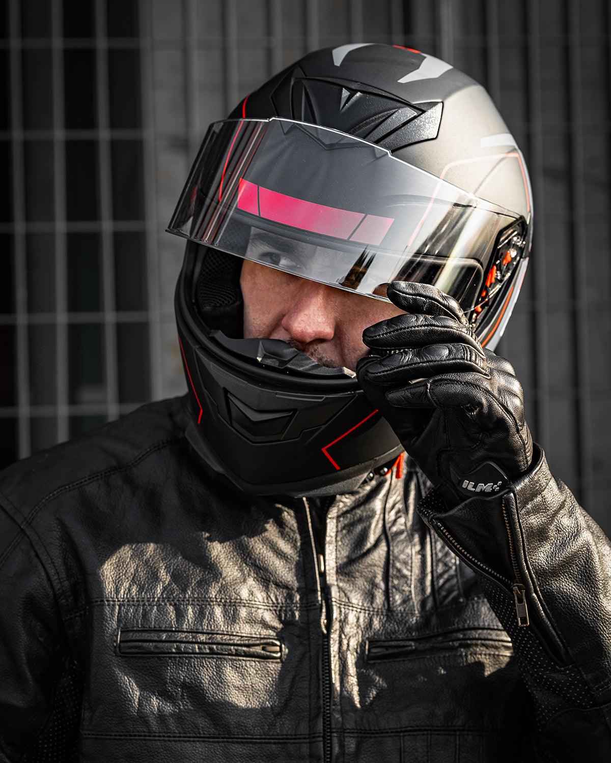 Ruroc Atlas Riot Hellfire ILM Full Face Motorcycle Helmet Model 317