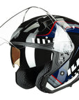 ILM Open Face Motorcycle 3/4 Helmet Model MO325