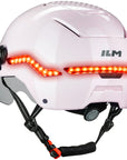 ILM Smart Adult Bike Helmet Front Side Rear LED Light with Automatic G-Sensor Turn Signal & Brake Warning Road Cycling Model MB101L