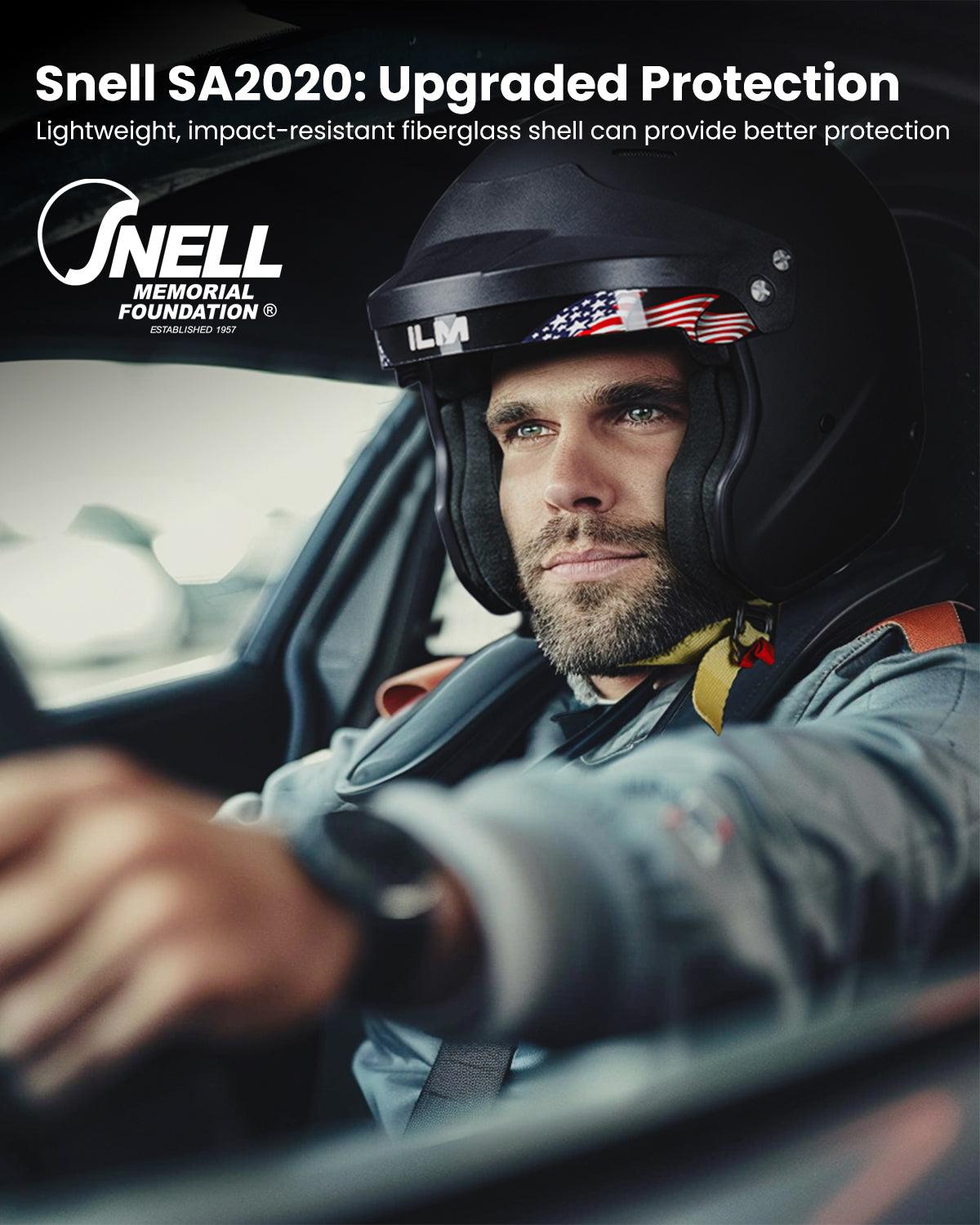 ILM Snell SA2020 Open Face Auto Racing Helmet Model R85 - ILM