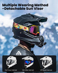 ILM Dual Sport Adventure Motorcycle Helmet Model WS902 - ILM