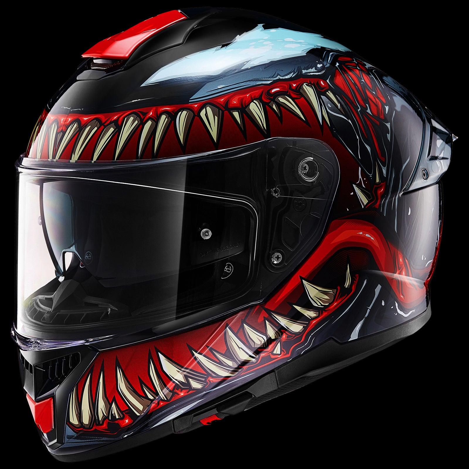 ILM Full Face Motorcycle Helmet Model 861A TheNight / Small