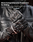 ILM Motorcycle Leather Gloves Breathable Riding Motocross Gloves Model GL3 - ILM