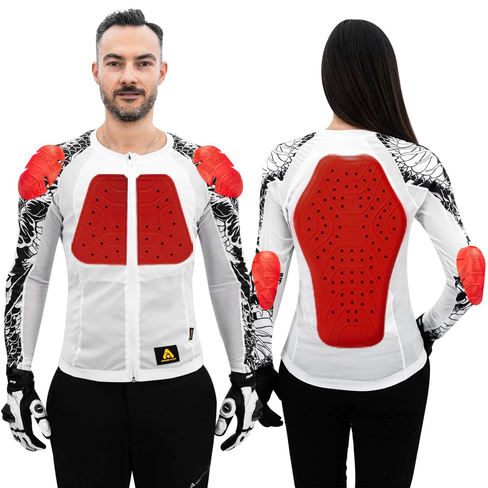 ILM Motorcycle Armor Flow Shirt for Men Women Mesh Riding Jacket Body Chest CE Protective Padded Model AF01 - ILM