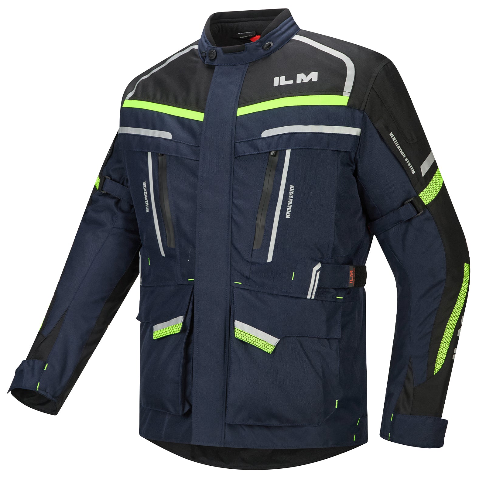 ILM Men's Street Motorcycle Jacket with CE Armor and Detachable Therma