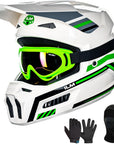 ILM Youth Dirt Bike Helmets Kids ATV Helmet with Goggles Gloves Mask Model MT601Y - ILM