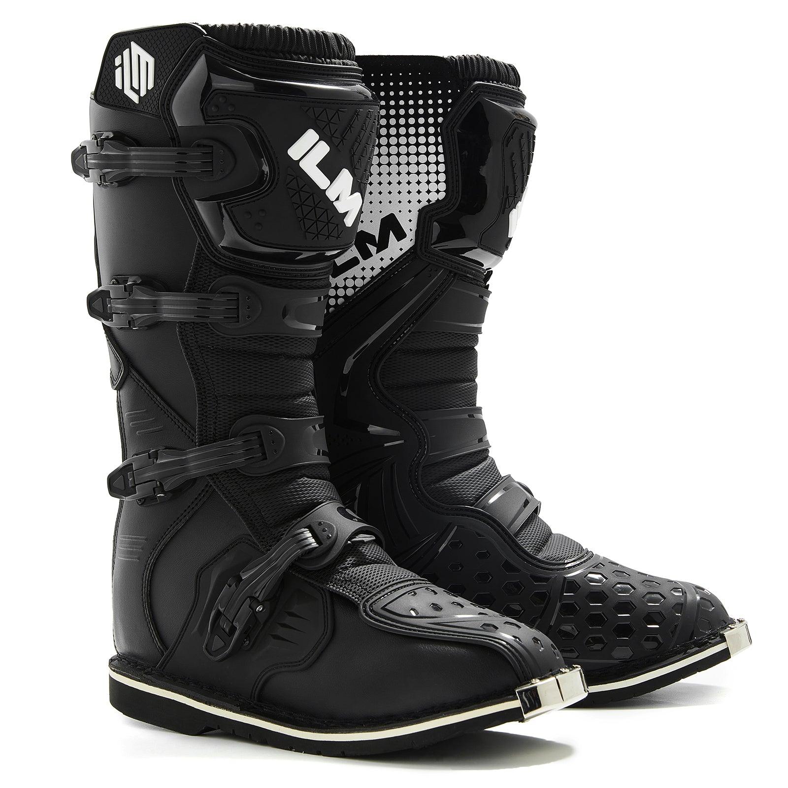 ILM Motorcycle Boots for Men Waterproof Motorcross Dirt Blike Riding Biker Boots Model MX3 - ILM