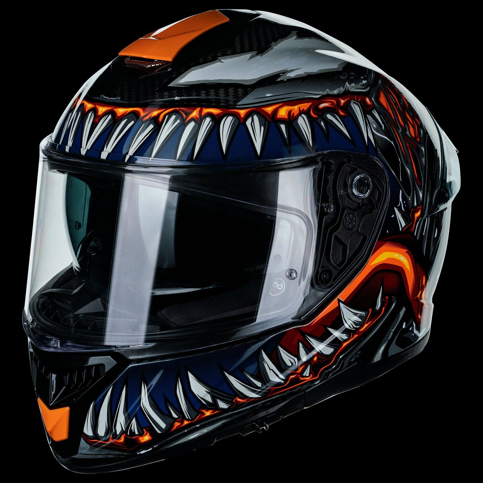 ILM Full Face Motorcycle Carbon Fiber Helmet Model 861C - ILM