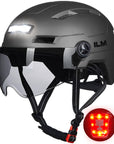 ILM Bike Helmet with USB Rechargeable LED Front and Back Light Model E3-10L - ILM