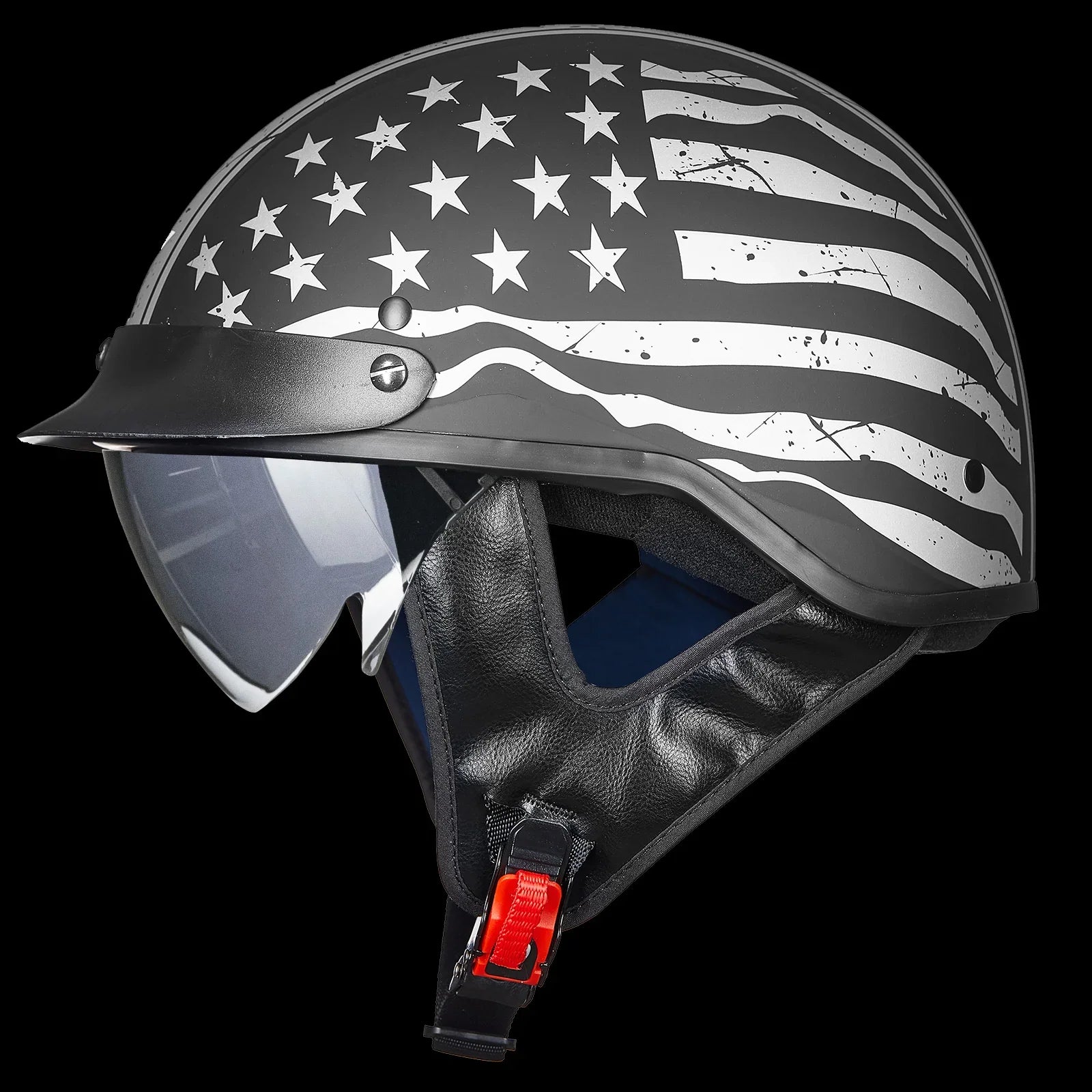 ILM Motorcycle Open Face Half Helmet Model 205V Patriotic Flag / Medium ILM Motorcycle Open Face Half Helmet Model 205V Patriotic Flag / Medium