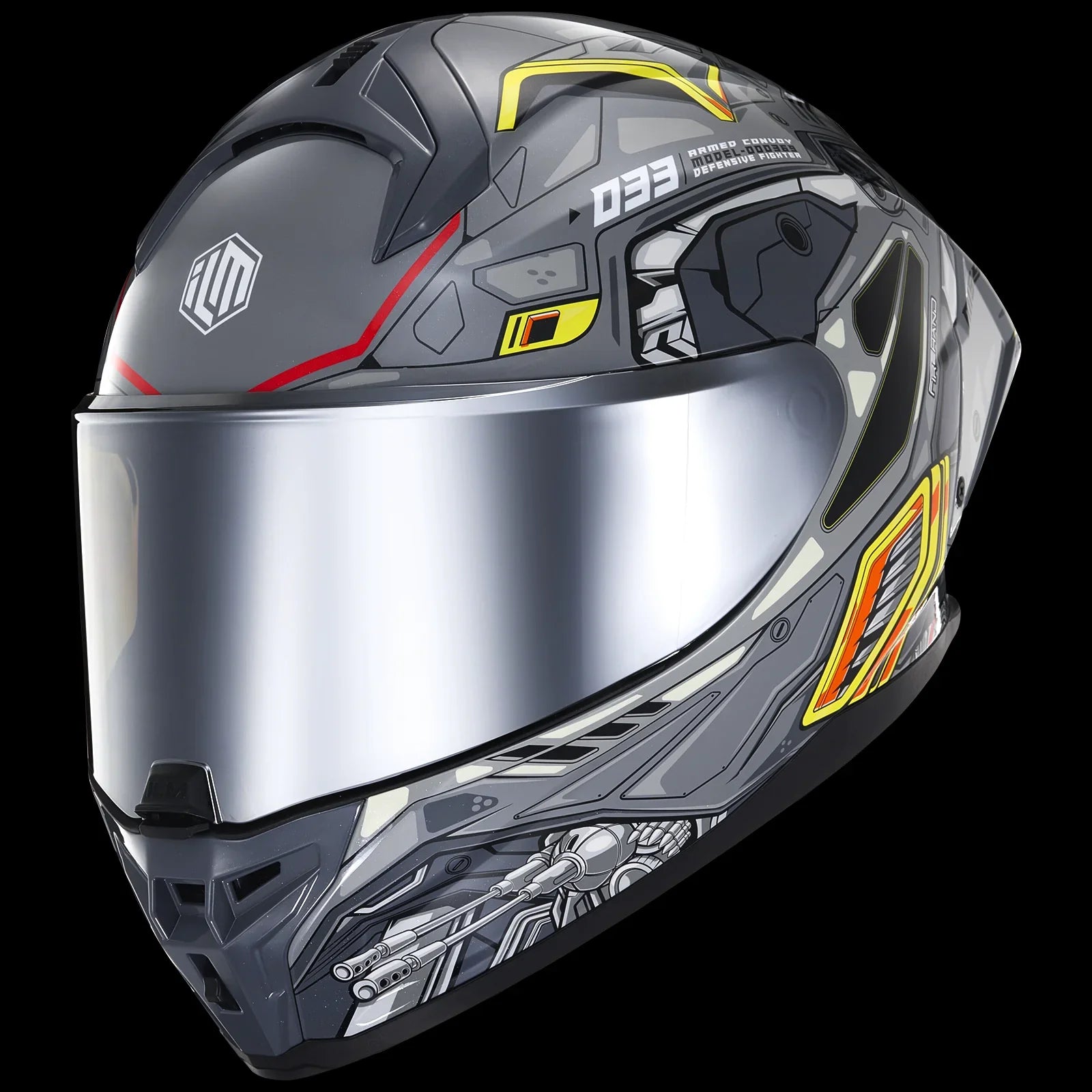 black panther motorcycle helmet philippines ILM Full Face Motorcycle Helmets Powersports Street Racing Cascos para Motos Model MF510 Sky Gray / Medium
