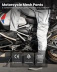 ILM Mesh Motorcycle Pants for Men with CE Armor Leg Zipper Riding Motorbike Touring Model PM1