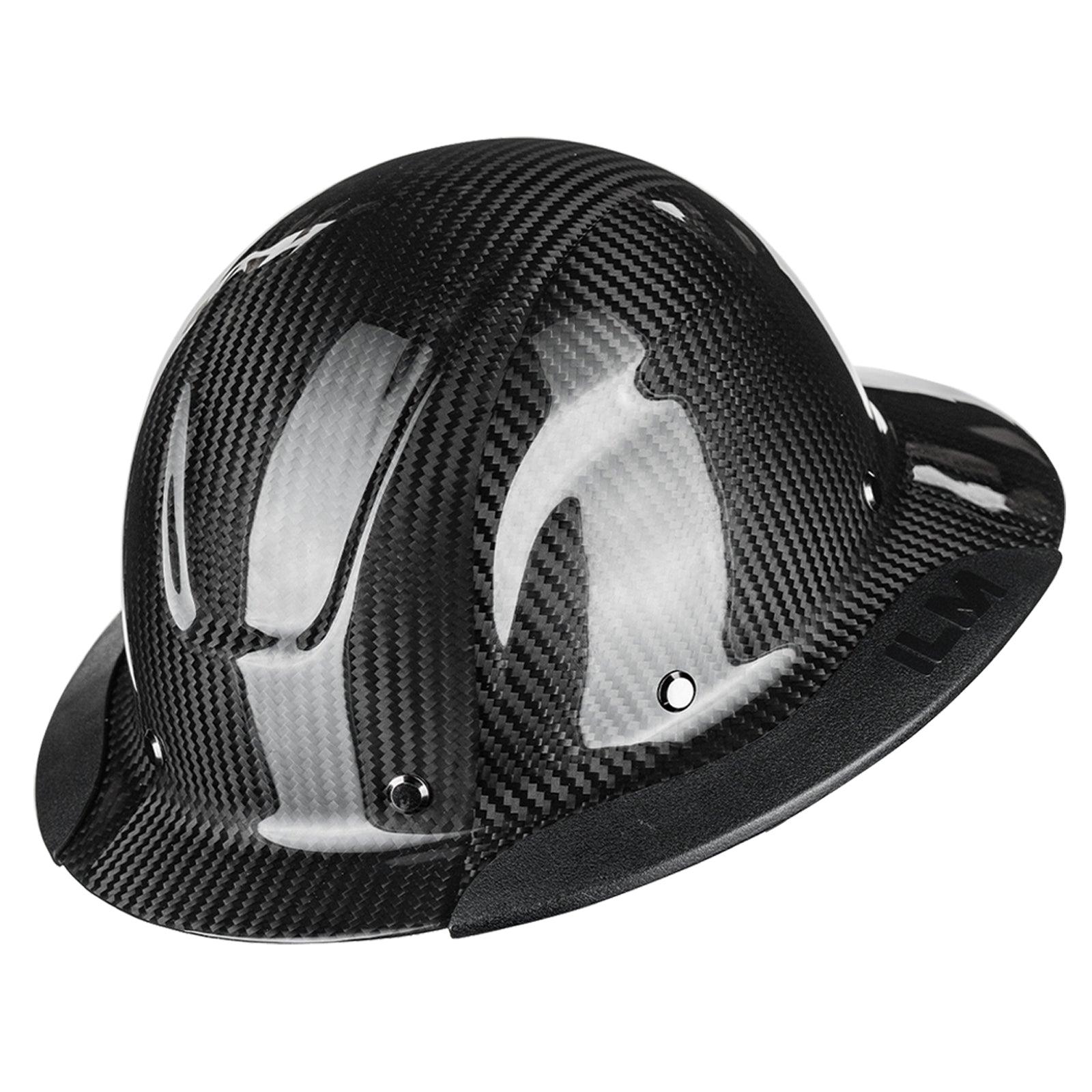 Carbon Fiber Hard Hat Full Brim with Goggles Carbon Fiber Hard Hat Full Brim with Goggles
