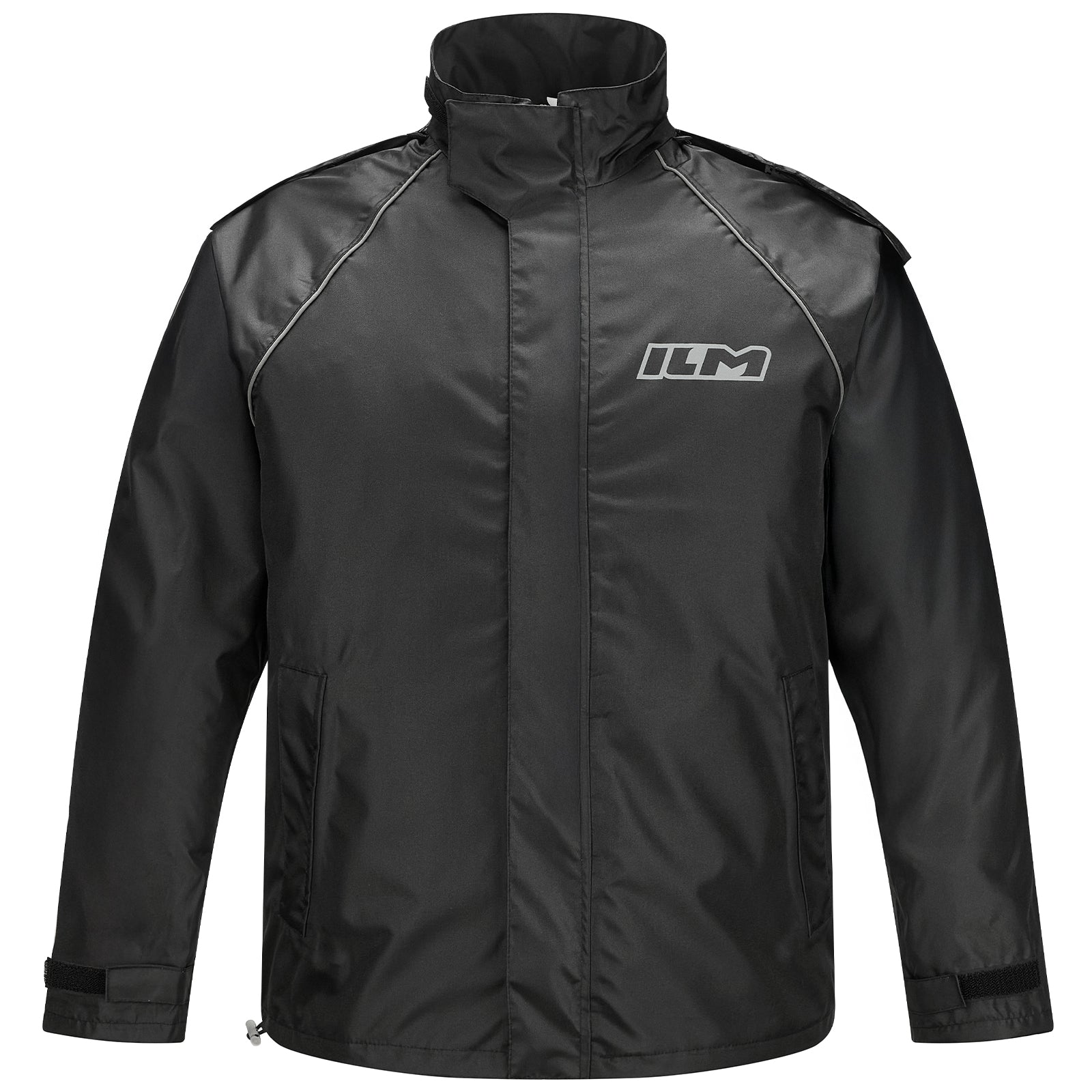 ILM Motorcycle Rain Suit for Men 2 Piece Waterproof Jacket and Pants Hidden Shoe Cover Breathable Reflective Model RS03