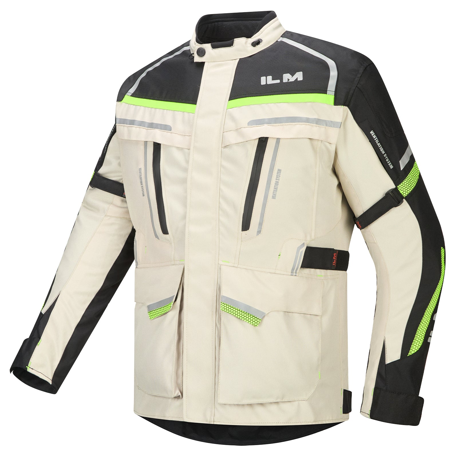 ILM Men's Street Motorcycle Jacket with CE Armor and Detachable Therma