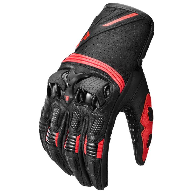 Circuit Equipment Dakar Motorcycle Handguards - Universal Fit For Dirt Bikes & ATVs, Red Carbon